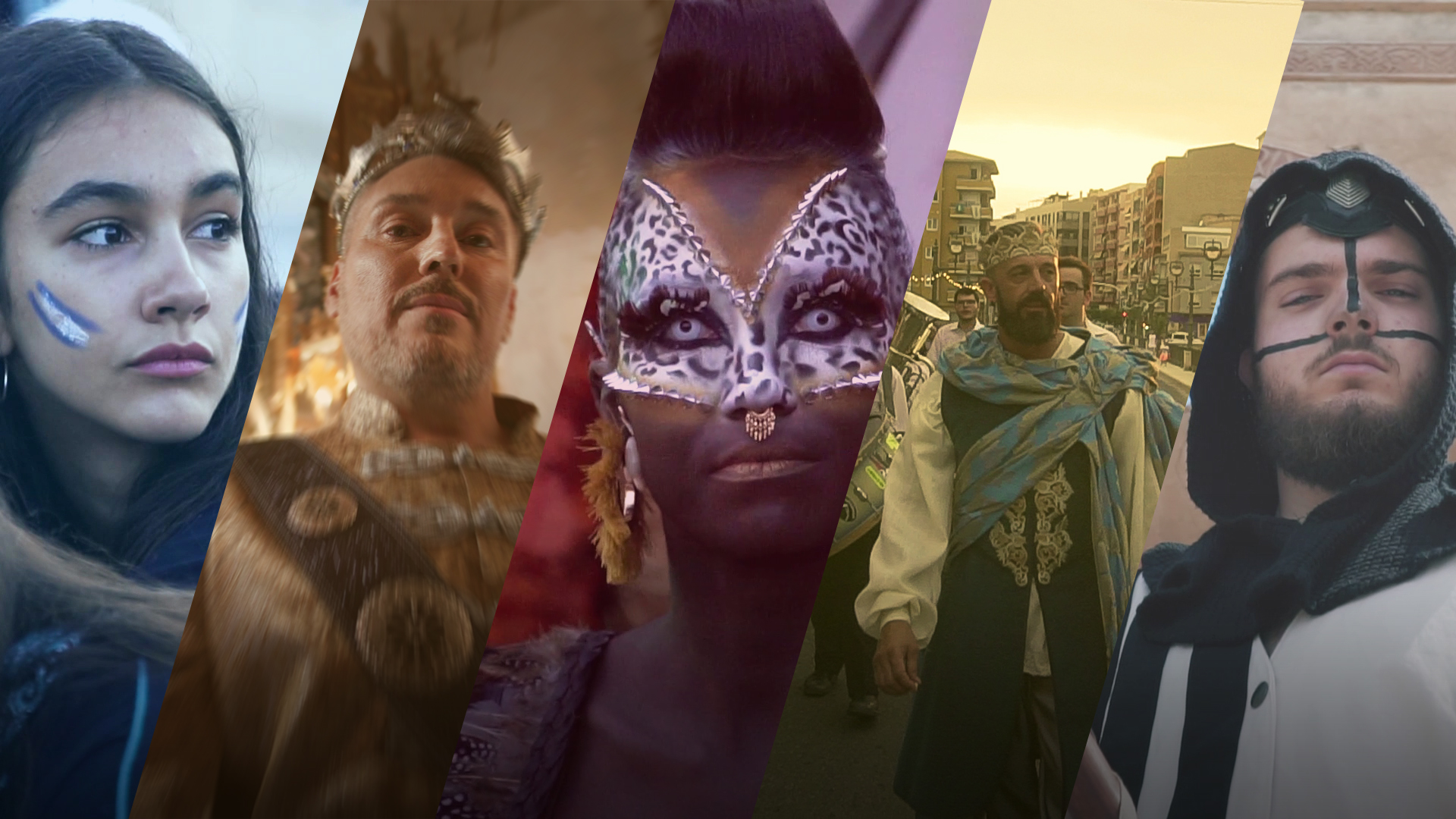 Cinco protagonistas del archivo cinematográfico de Moros y Cristianos de Villajoyosa