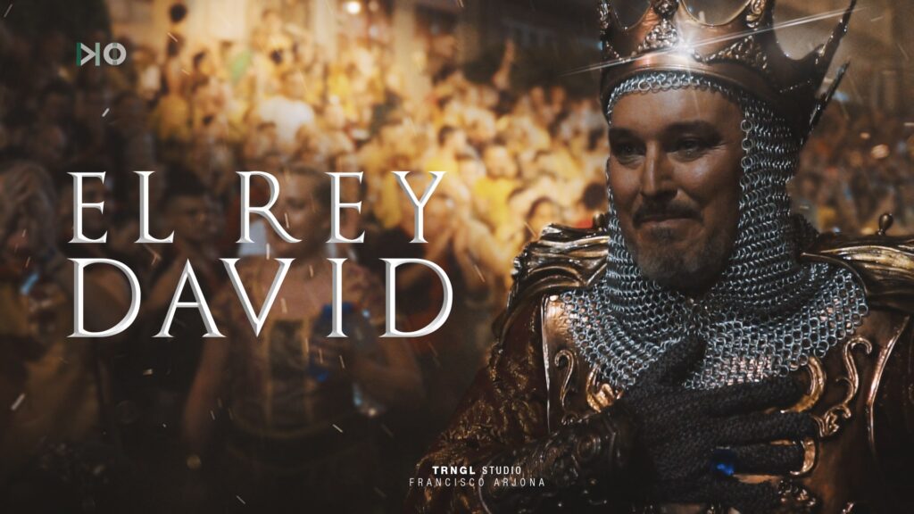 Cartel cinematográfico de El Rey David, con el rey cristiano de Villajoyosa.